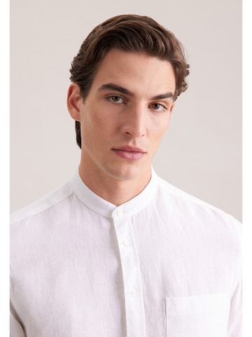 SEIDENSTICKER Comfort fit Overhemd 'Schwarze Rose' in Wit