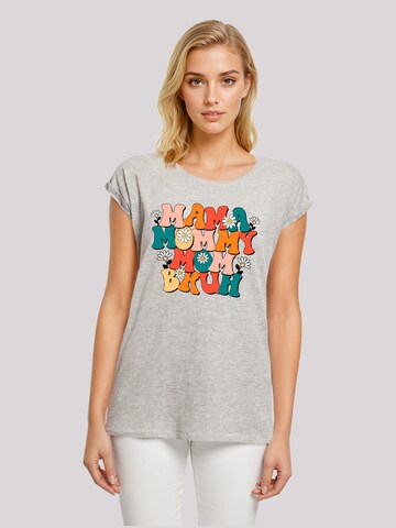 T-shirt 'Mothers Day Floral Accent Mom Life Humor Trendy Aesthetic' F4NT4STIC en gris : devant