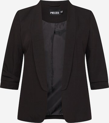 PIECES Curve Blazer 'BOSS' in Black: front