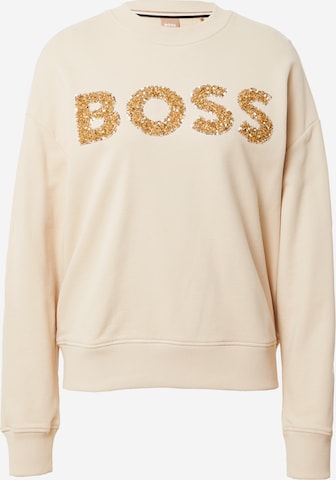 BOSS Black Sweatshirt 'Ecaisa' in Yellow: front