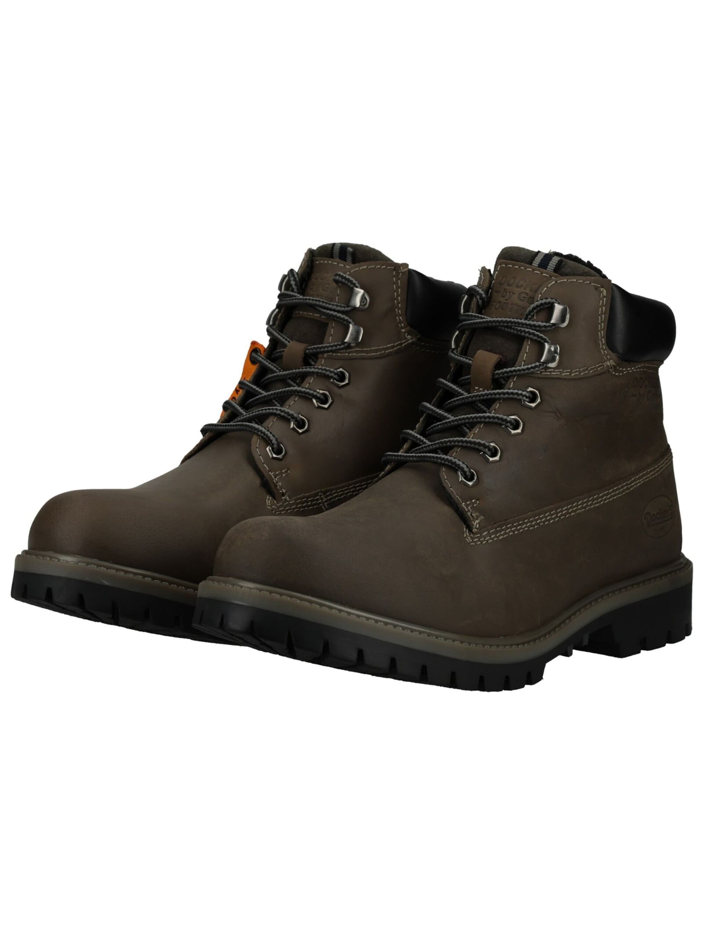 Boots stringati di Dockers by Gerli in verde: frontale