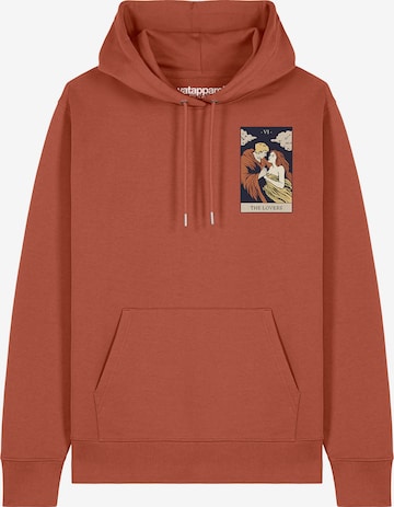 Watapparel Sweatshirt ' Tarot The Lovers ' in Bruin: voorkant