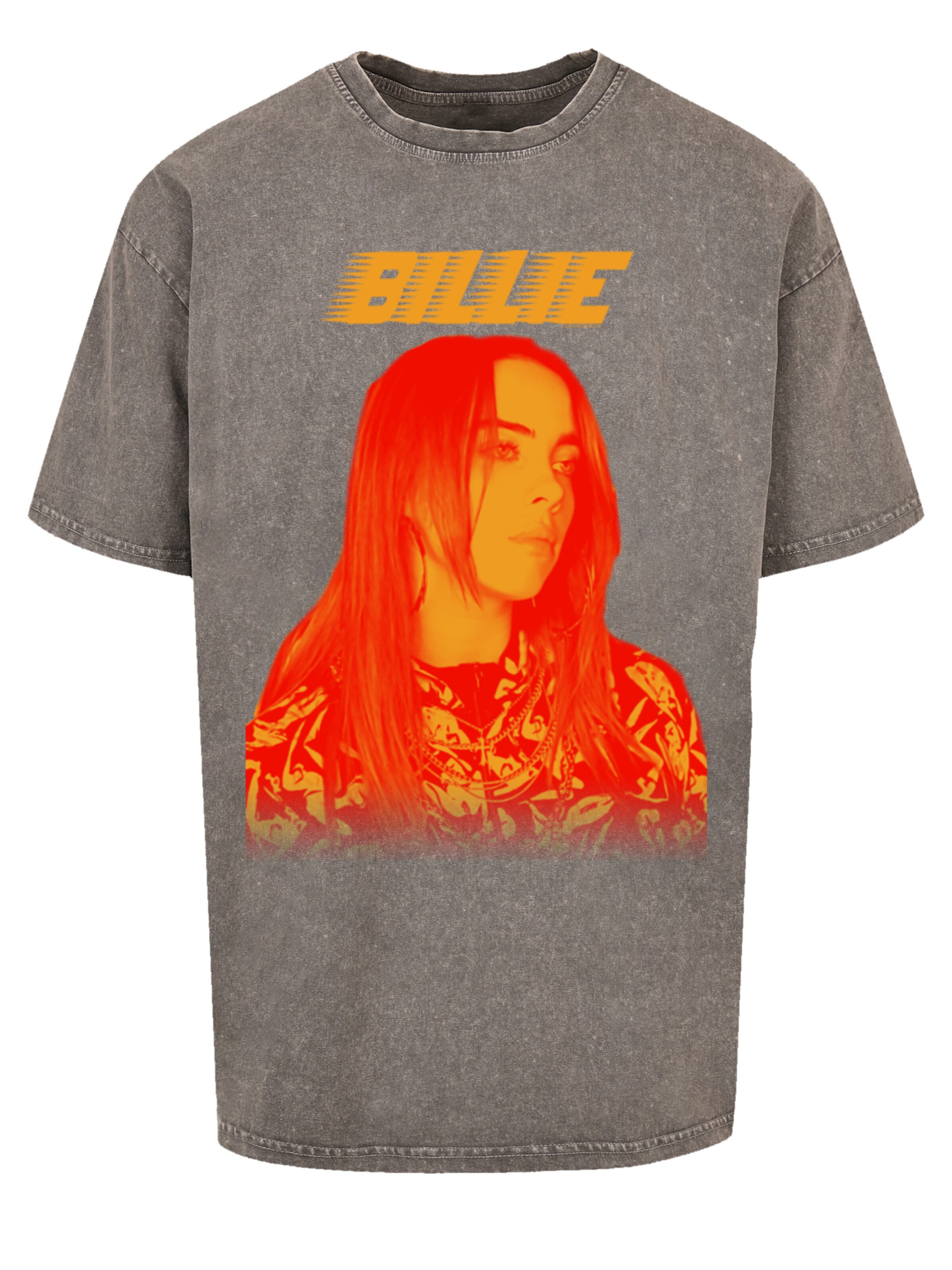 F4NT4STIC Shirt 'Billie Eilish' in Grijs: voorkant