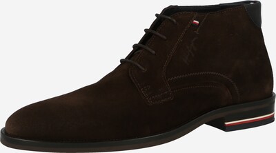 TOMMY HILFIGER Schnürboots in dunkelblau / kastanienbraun / rot / weiß, Produktansicht