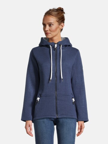 salzhaut Sweatvest in Blauw: voorkant