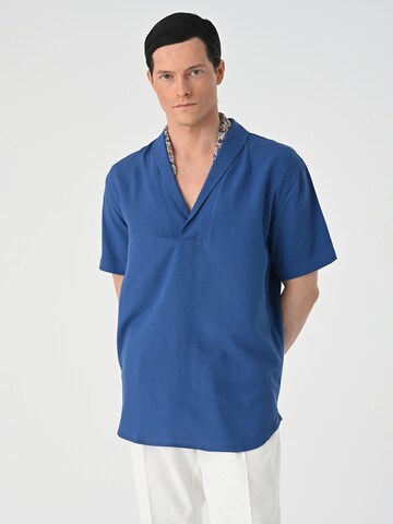 Maglietta di Antioch in blu: frontale