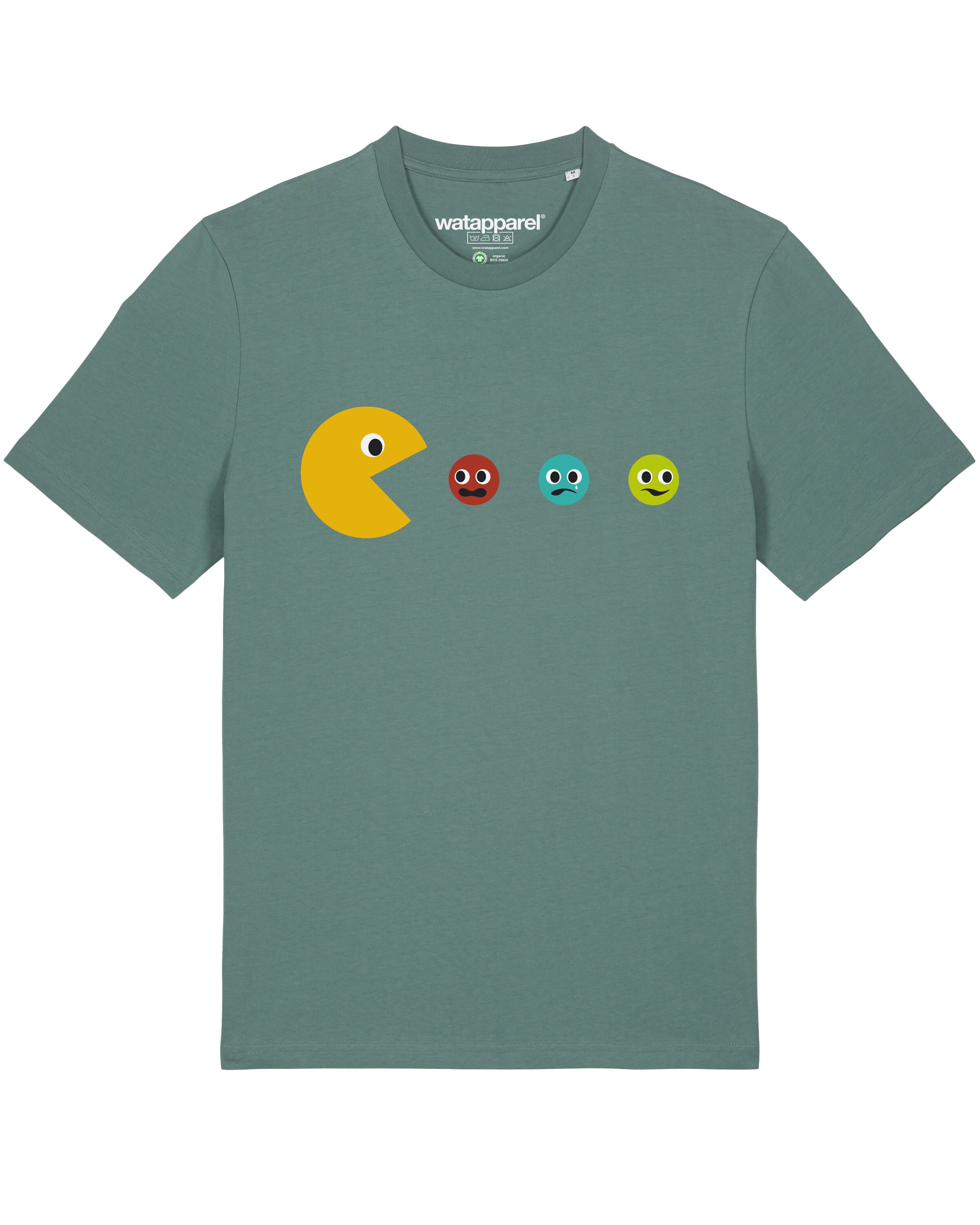 Watapparel Shirt 'Pacmännchen' in Groen: voorkant