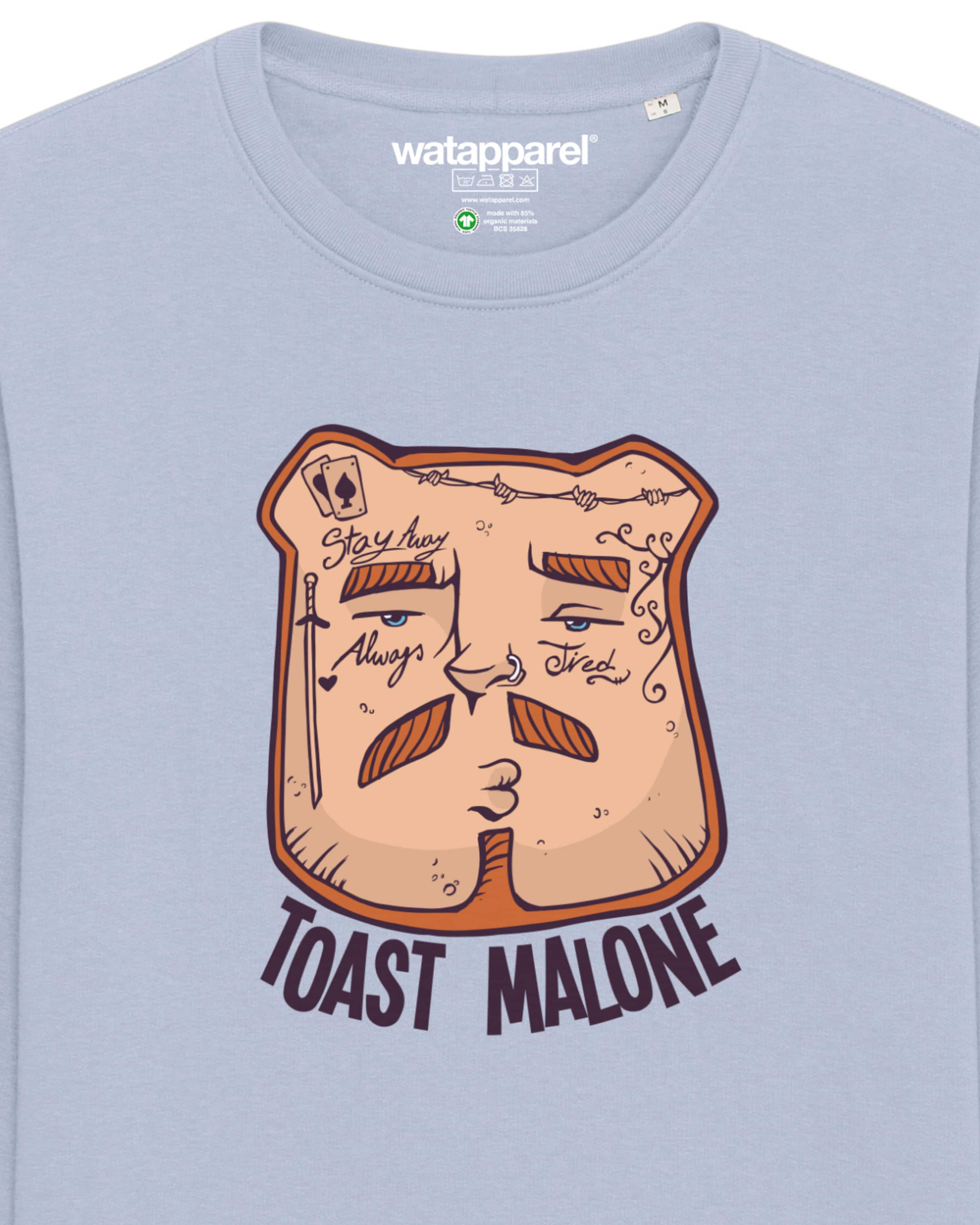 Sweat-shirt ' Toast Malone ' Watapparel en bleu