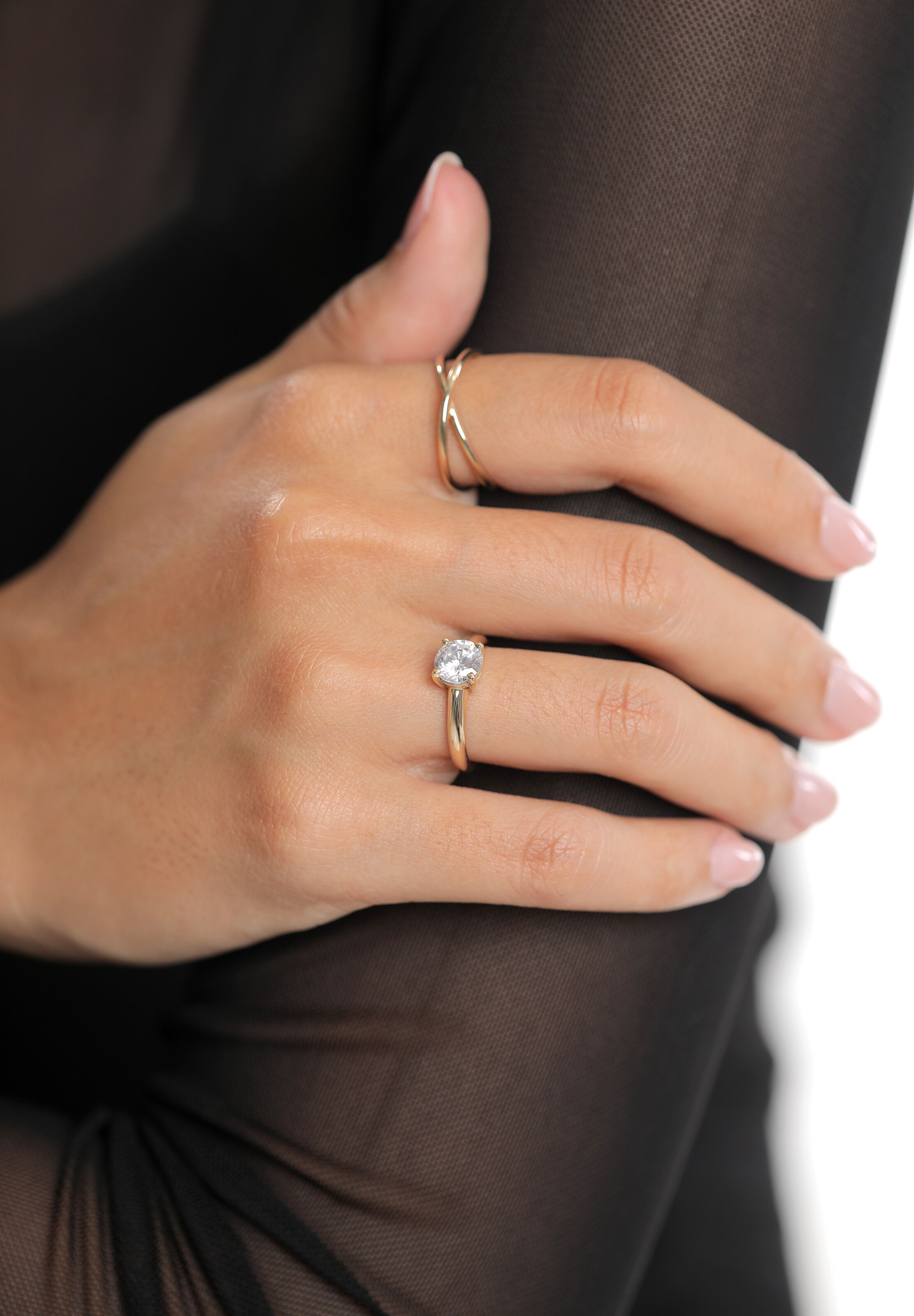 Bague ELLI PREMIUM en or : devant