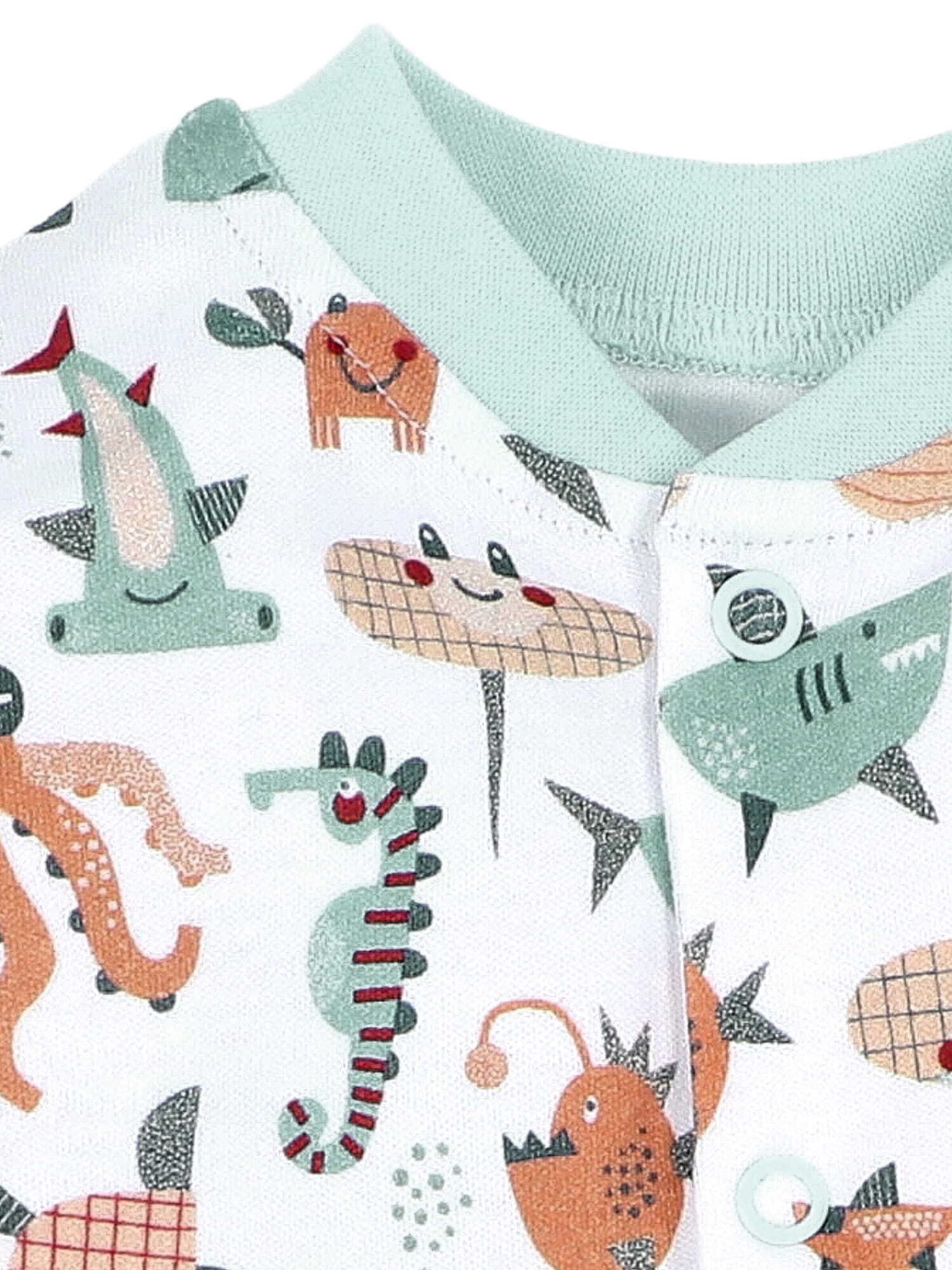 NINI Strampler 'Meerestiere' in Weiß