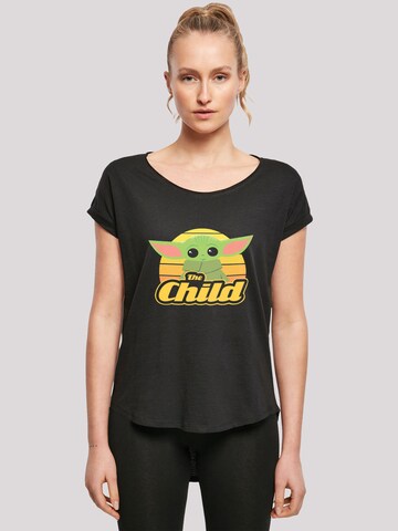 T-shirt 'Star Wars The Mandalorian Baby Yoda' F4NT4STIC en noir : devant