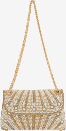 Geantă de umăr faina pe auriu / alb, Vizualizare produs