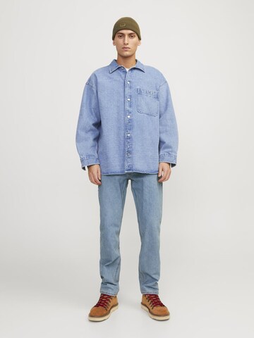 JACK & JONES Tapered Jeans 'MIKE ORIGINAL MF 704' in Blau