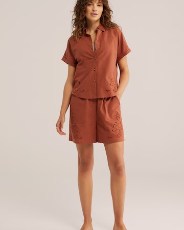 WE Fashion Loosefit Shorts in Braun