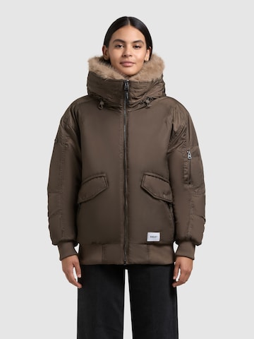 Veste d’hiver 'Cela' khujo en marron : devant