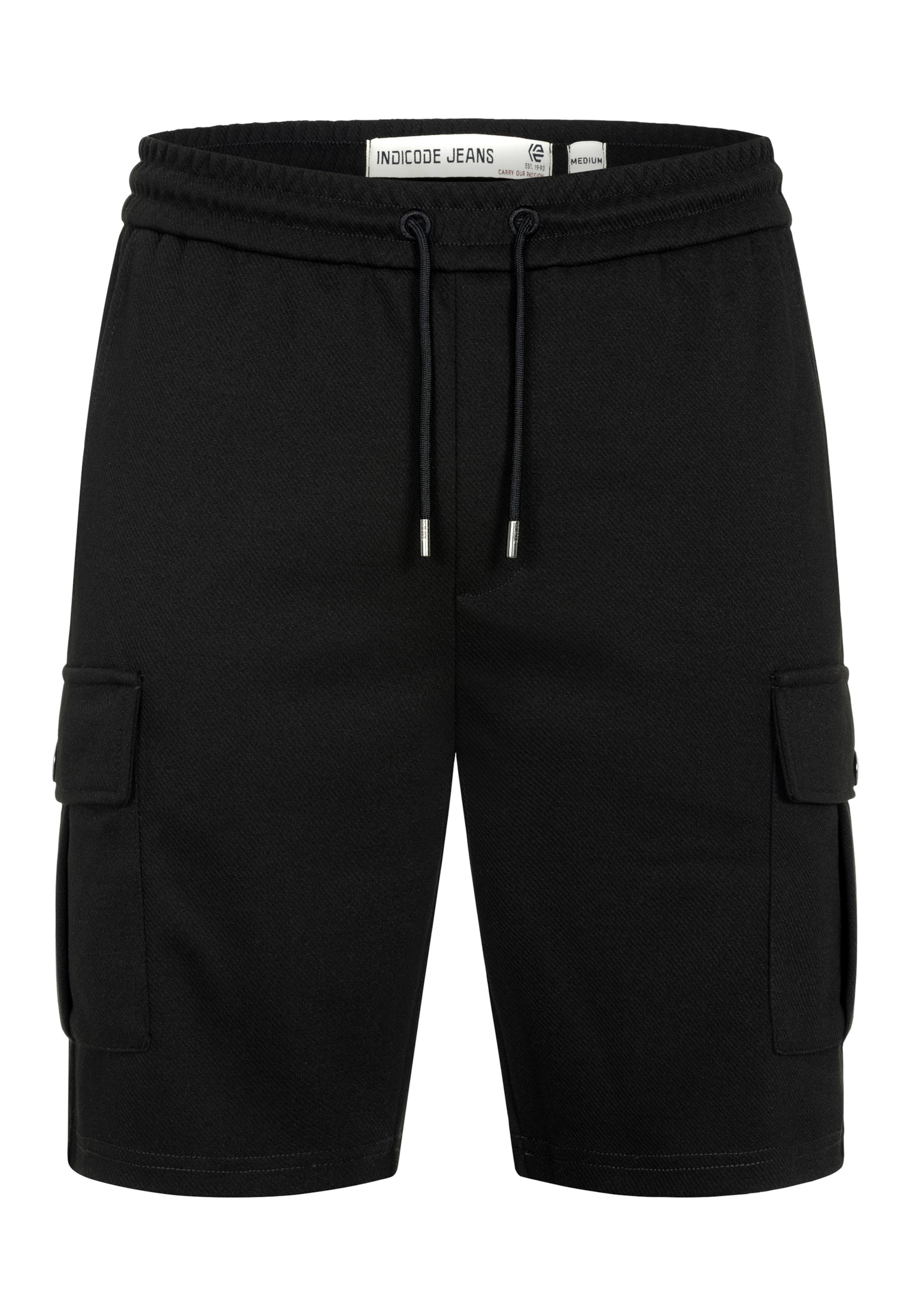 INDICODE JEANS Cargo trousers ' Nezzo ' in Black: front
