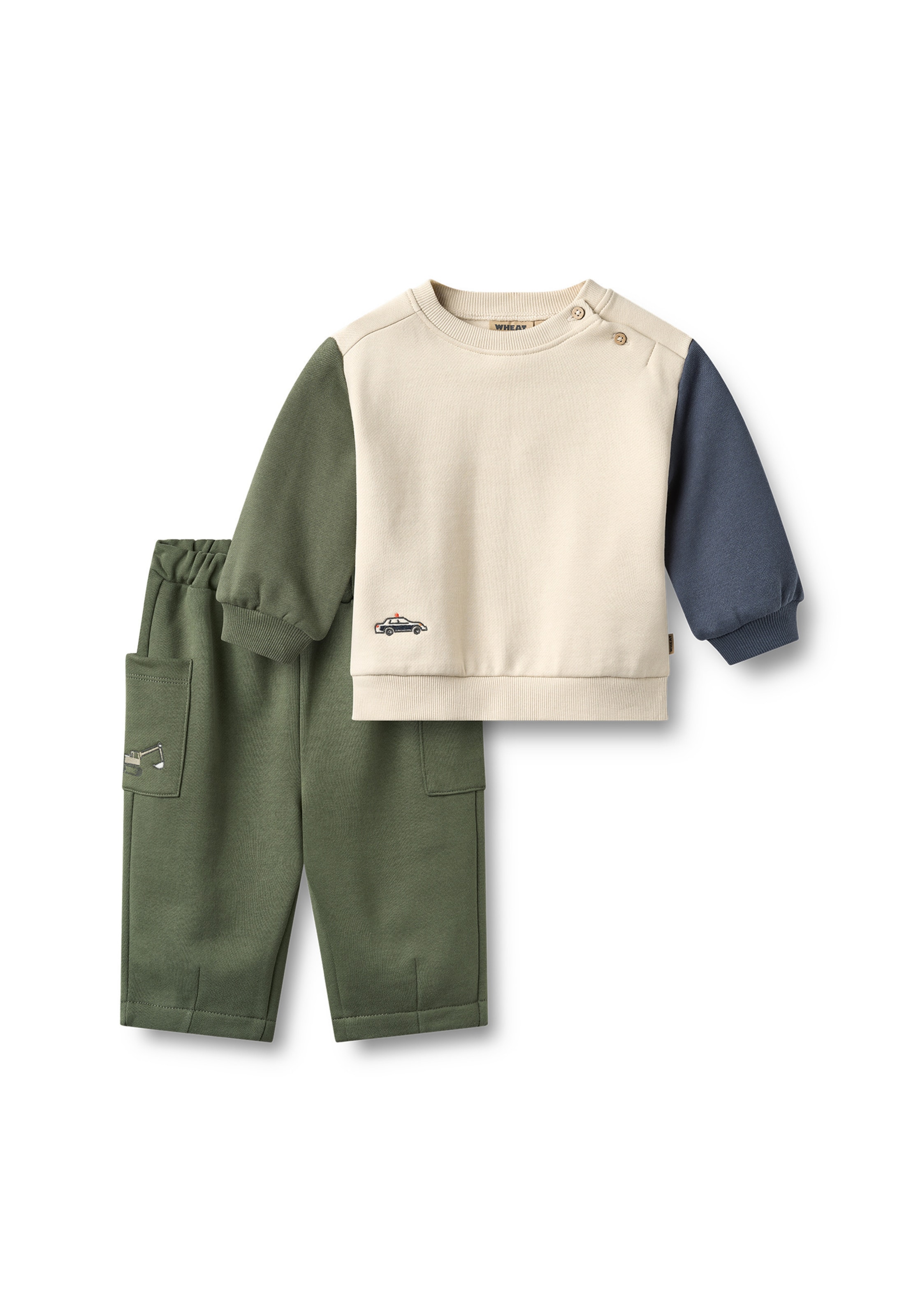 WHEAT Sweatsuit 'Elliot' in Green: front