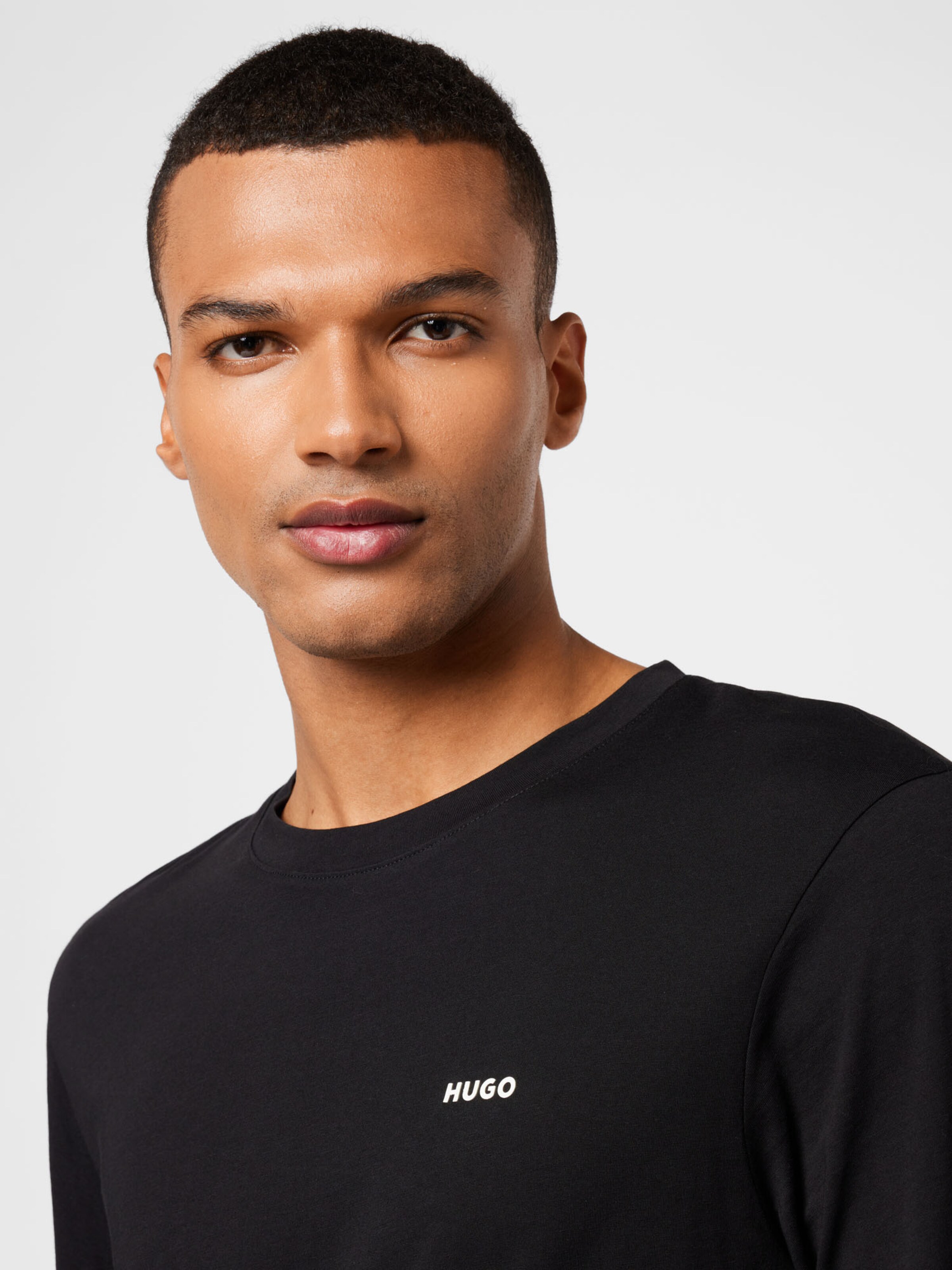Männer Shirts HUGO Shirt 'Derol 222' in Schwarz - EM81047