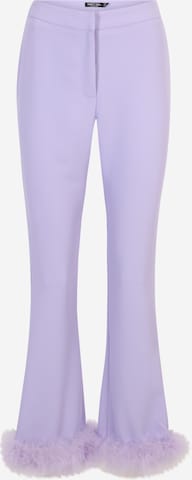 Nasty Gal Petite Flared Trousers in Purple: front