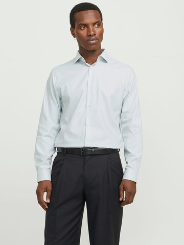 JACK & JONES Comfort fit Button Up Shirt 'bla parker' in Green: front