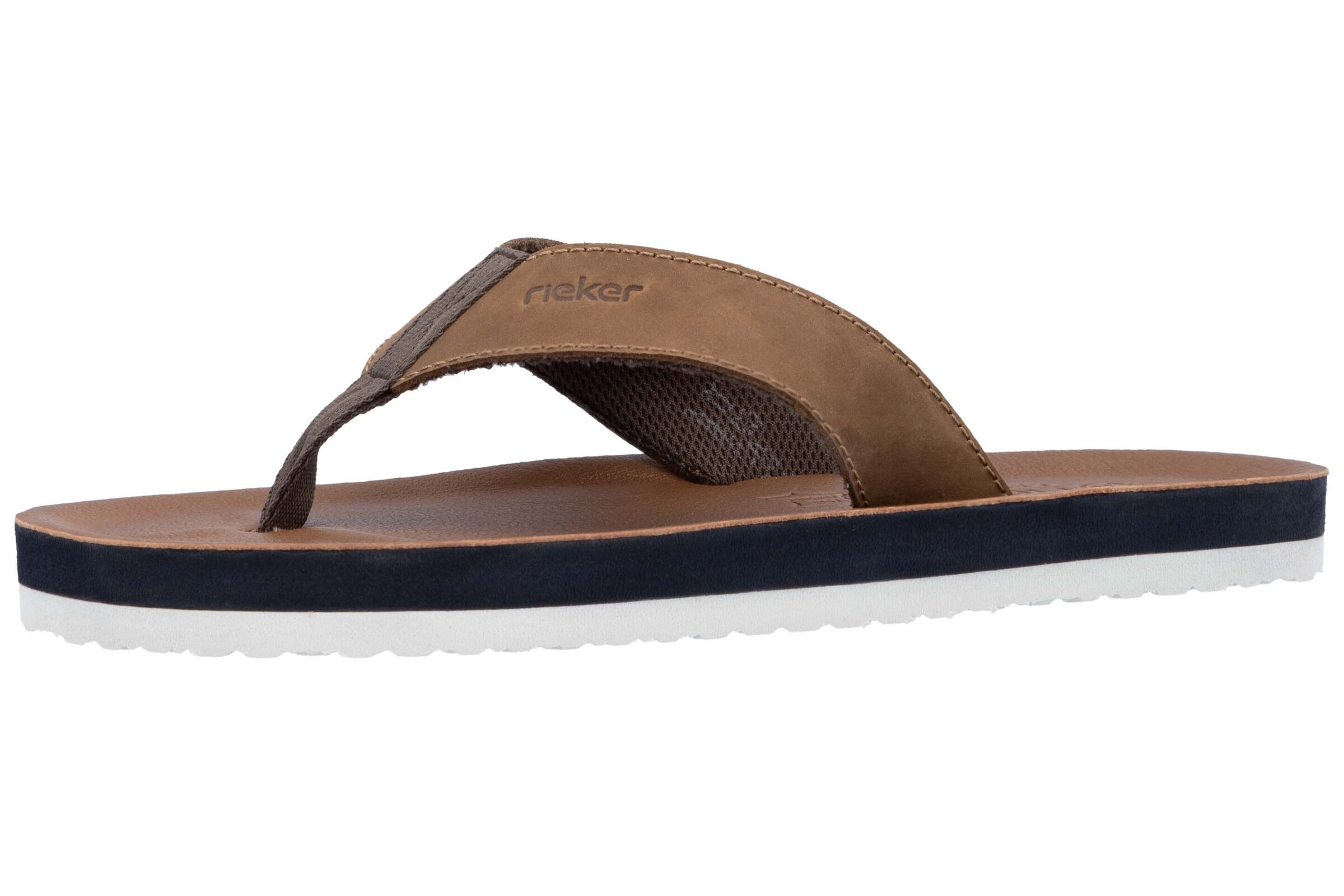 Tongs Rieker en marron : devant