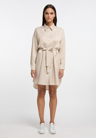 Robe-chemise RISA en beige : devant