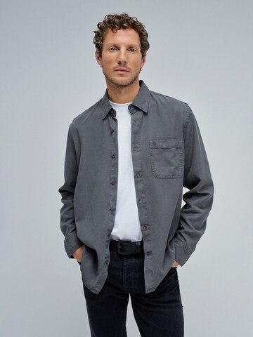 Coupe regular Chemise Salsa Jeans en gris : devant
