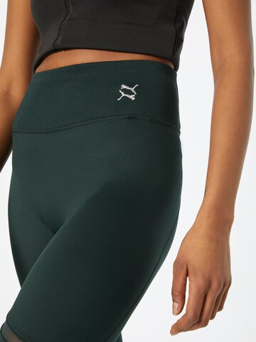 PUMA Skinny Fit Спортен панталон 'Exhale' в зелено