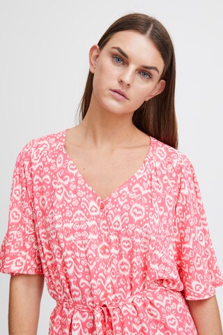 ICHI Skjortklänning 'VERA' i rosa