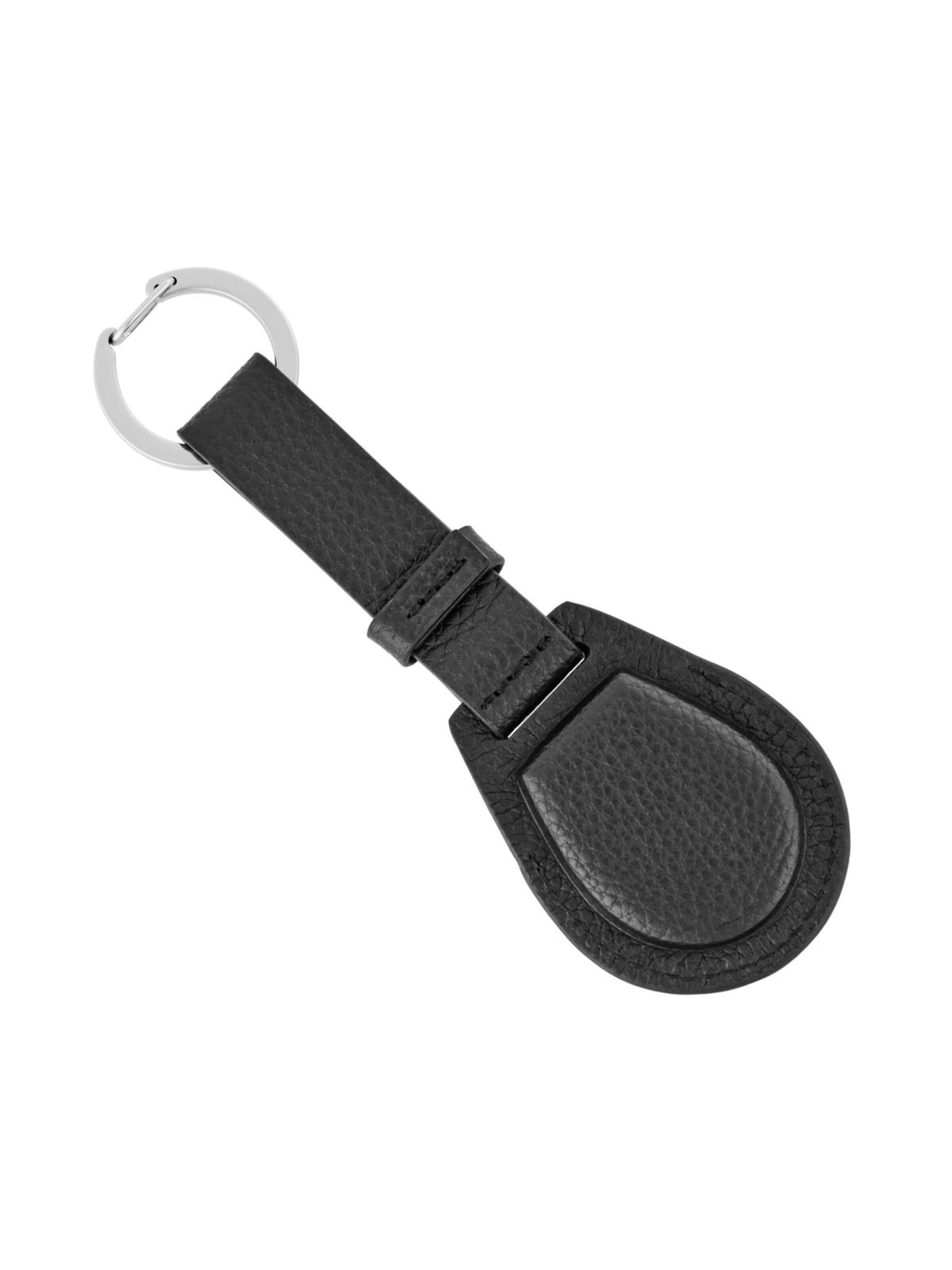 BOSS Key ring 'Key ring with AirTag holder Classic Grained' in Black
