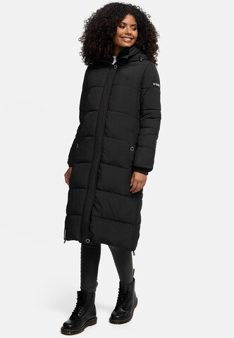 MARIKOO Winter coat in Black: front