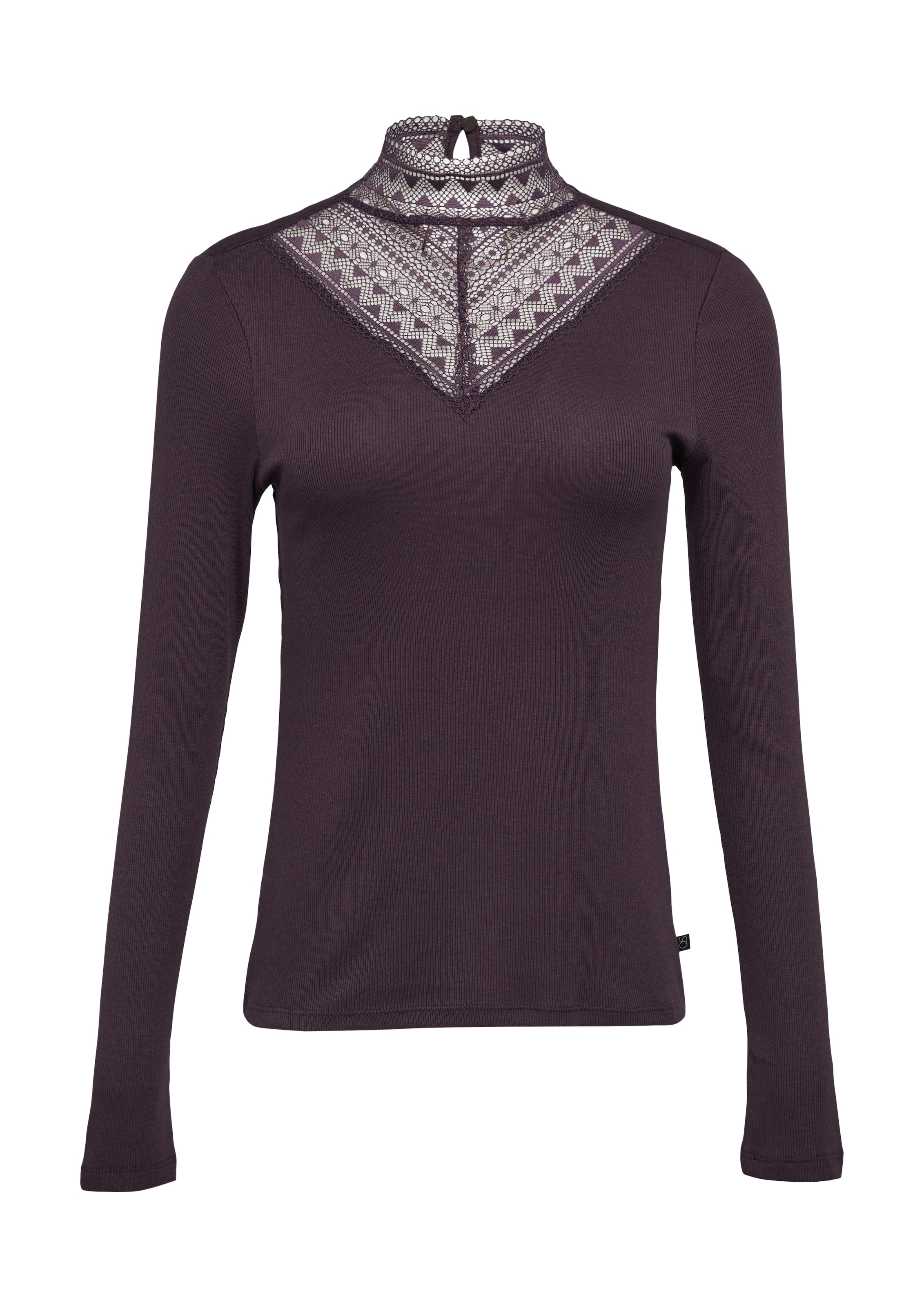 QS Shirt in Lila: voorkant