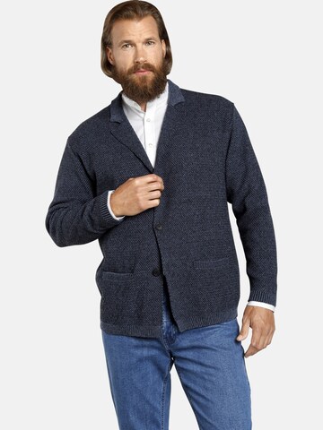 Jan Vanderstorm Comfort fit Knit Cardigan 'Asger' in Blue: front