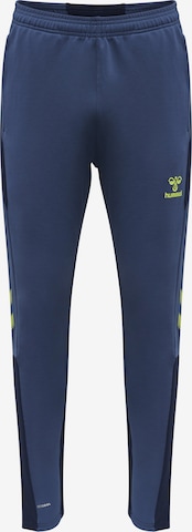 Coupe slim Pantalon de sport 'Lead' Hummel en bleu : devant