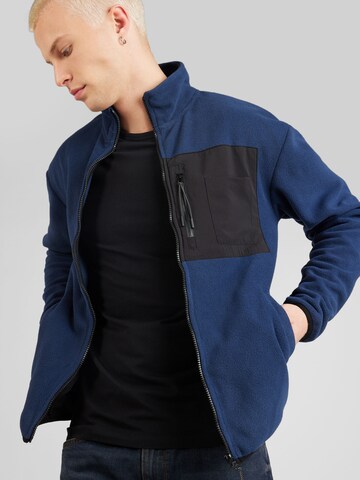 BLEND Fleece jas in Blauw