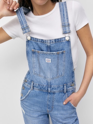 Pull&Bear Regular Dungaree jeans in Blue