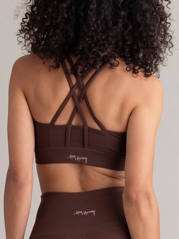 Bustier Soutien-gorge de sport 'Criss Cross' Hey Honey en marron