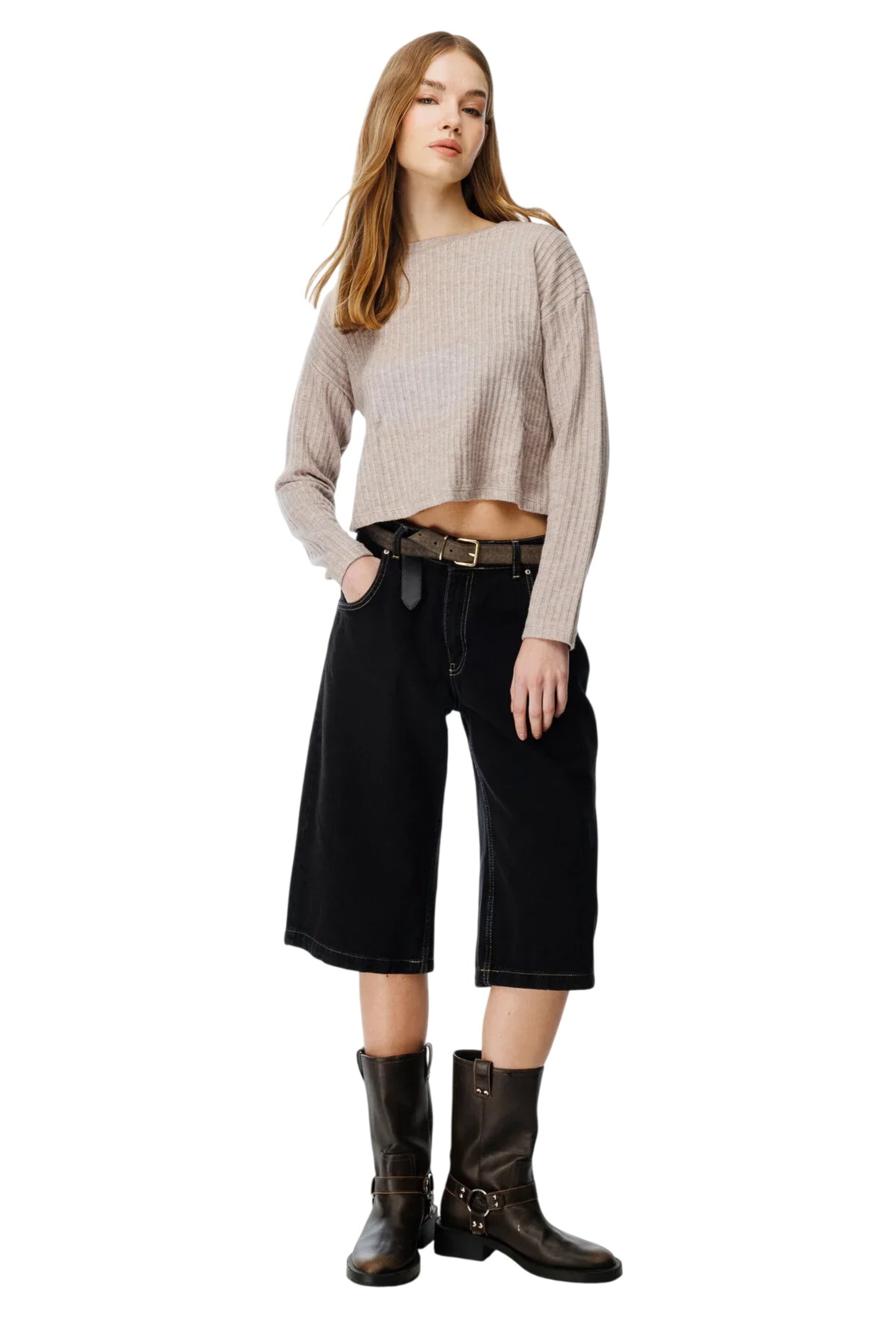 Alexa Dash Sweater in Beige