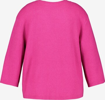 Geacă tricotată de la SAMOON pe roz