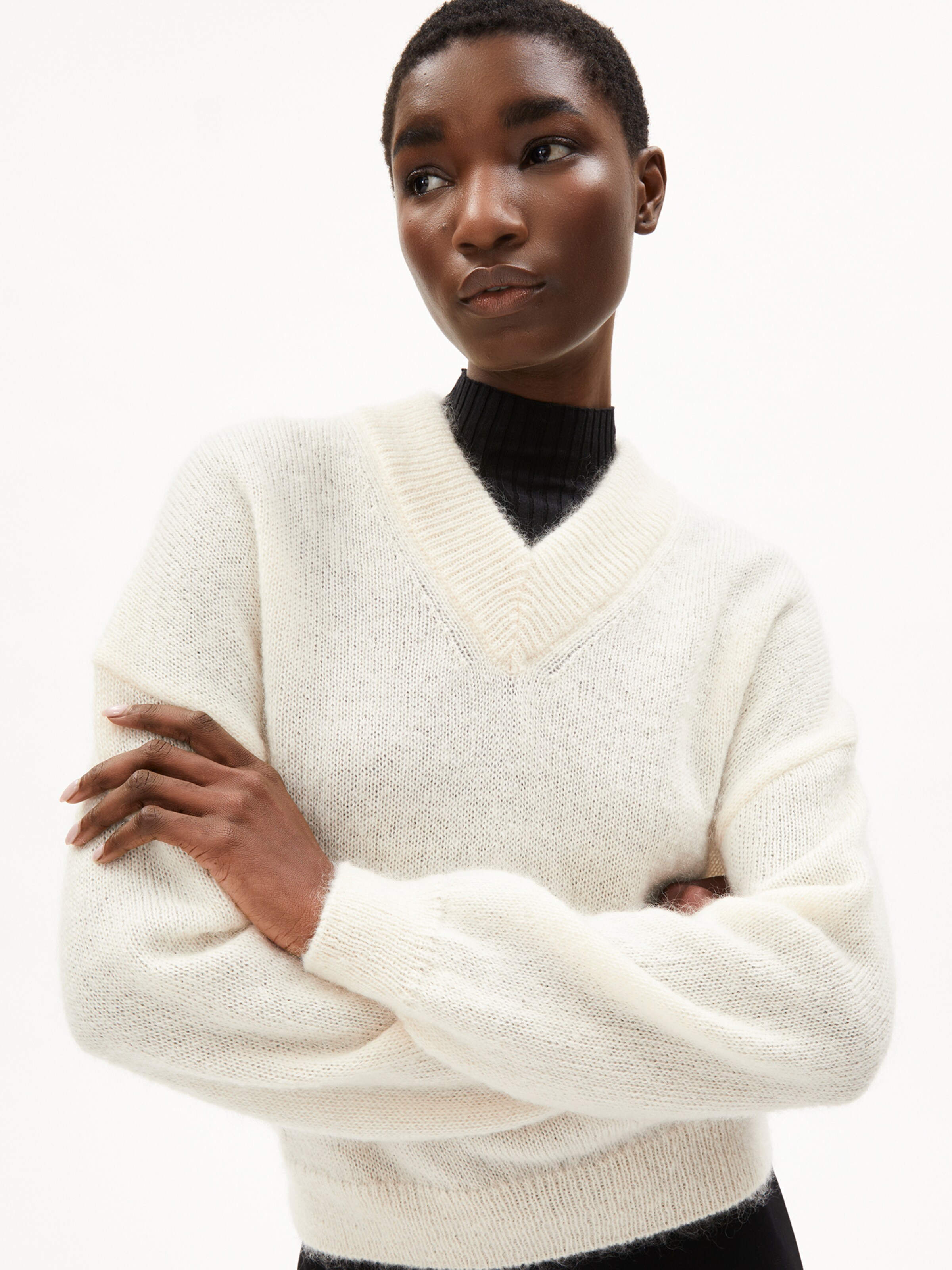 ARMEDANGELS Strickpullover '  MOHAIR ' in Beige: Vorderseite