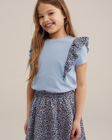 WE Fashion T-Shirt in Blau: Vorderseite