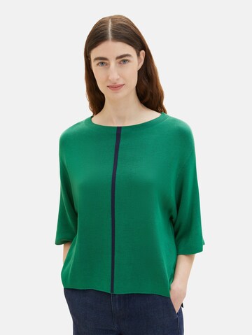 TOM TAILOR Sweater in Green