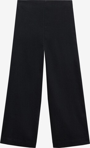 MANGO Lużny krój Spodnie 'LINOVIS' w kolorze czarny: przód