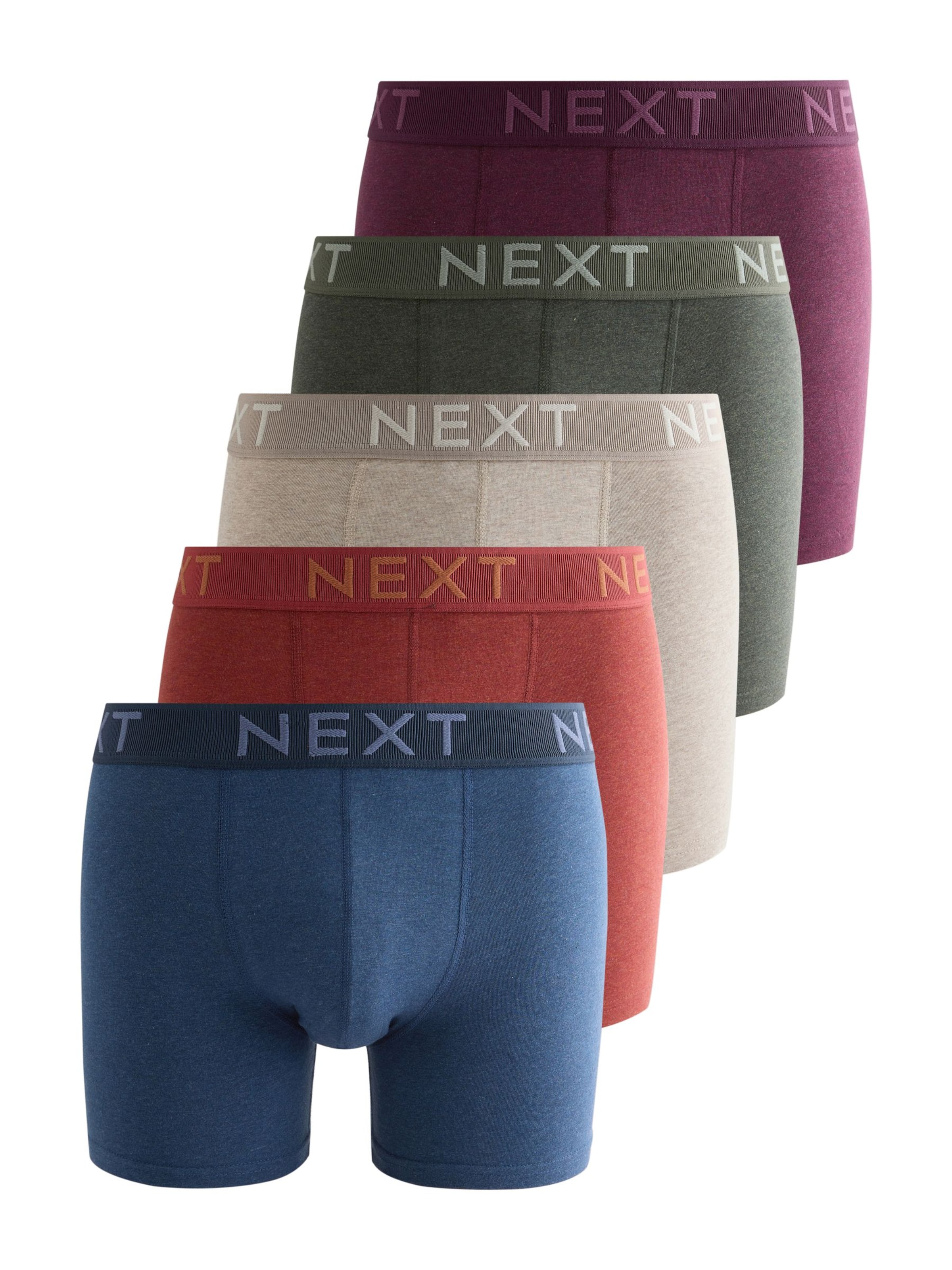 Next Μποξεράκι σε μπεζ / ναυτικό μπλε / λαδί / κυκλάμινο / κόκκινο σκουριάς, Άποψη προϊόντος