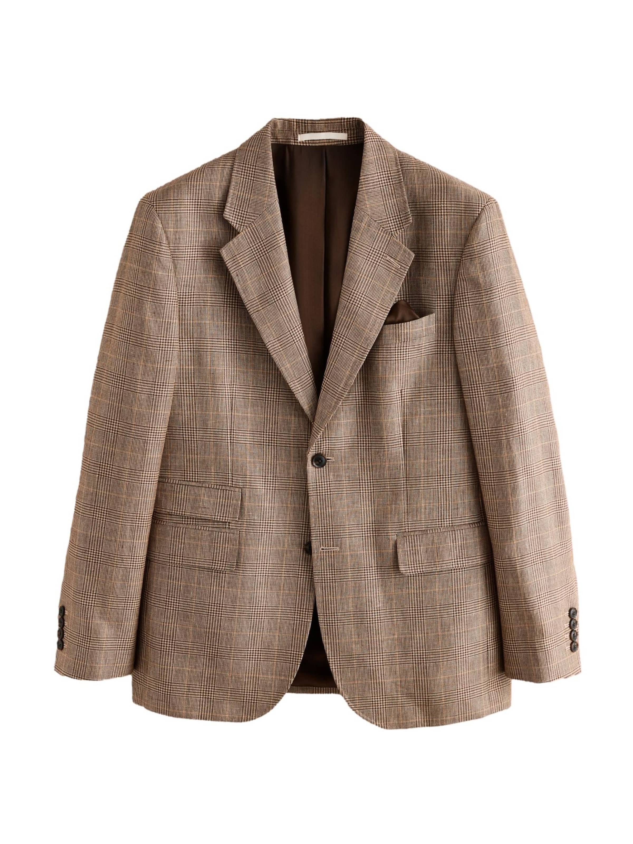 Coupe regular Veste de costume Next en beige : devant