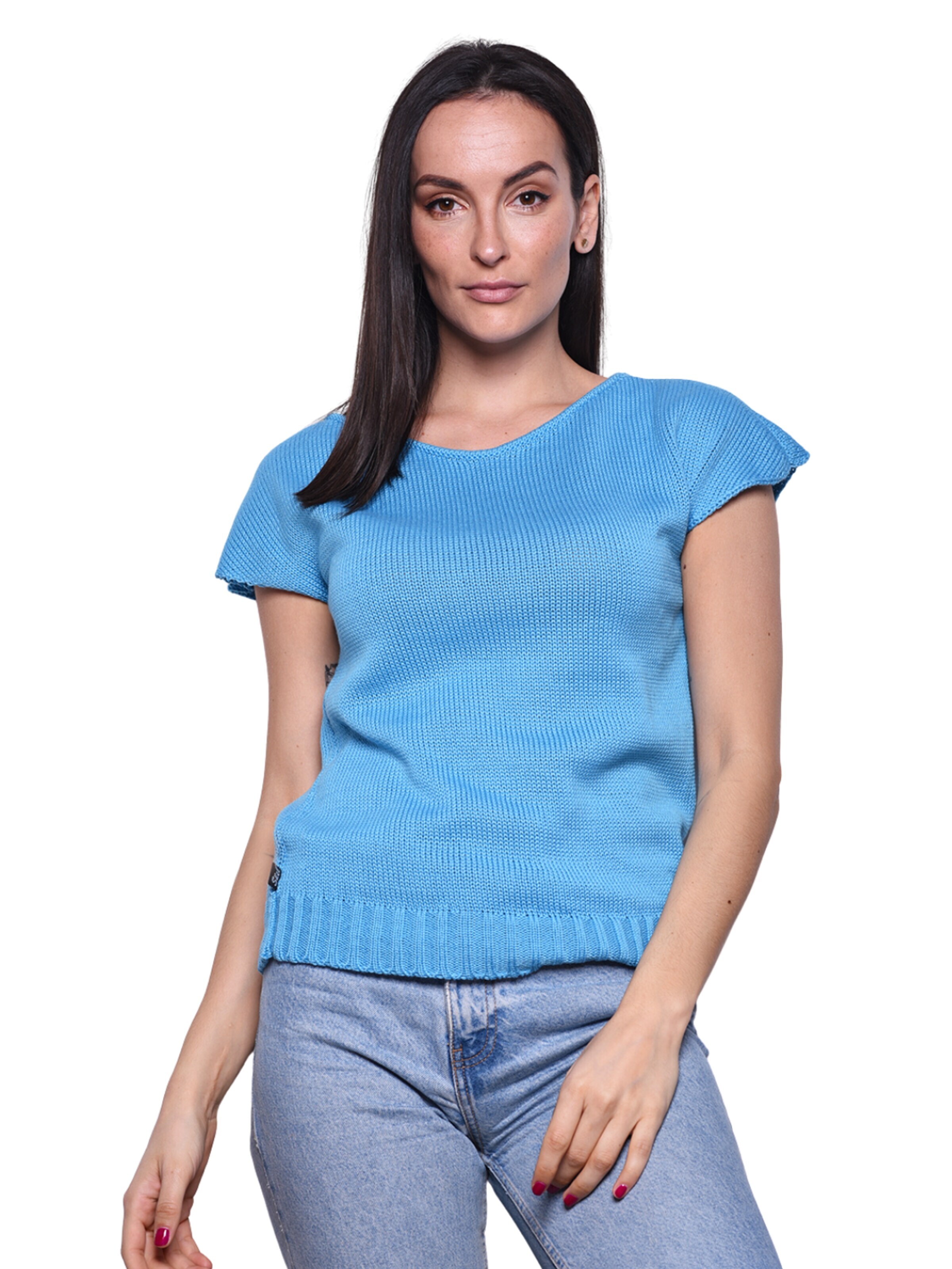 Süel knitwear Knitted top 'Carlos' in Blue: front