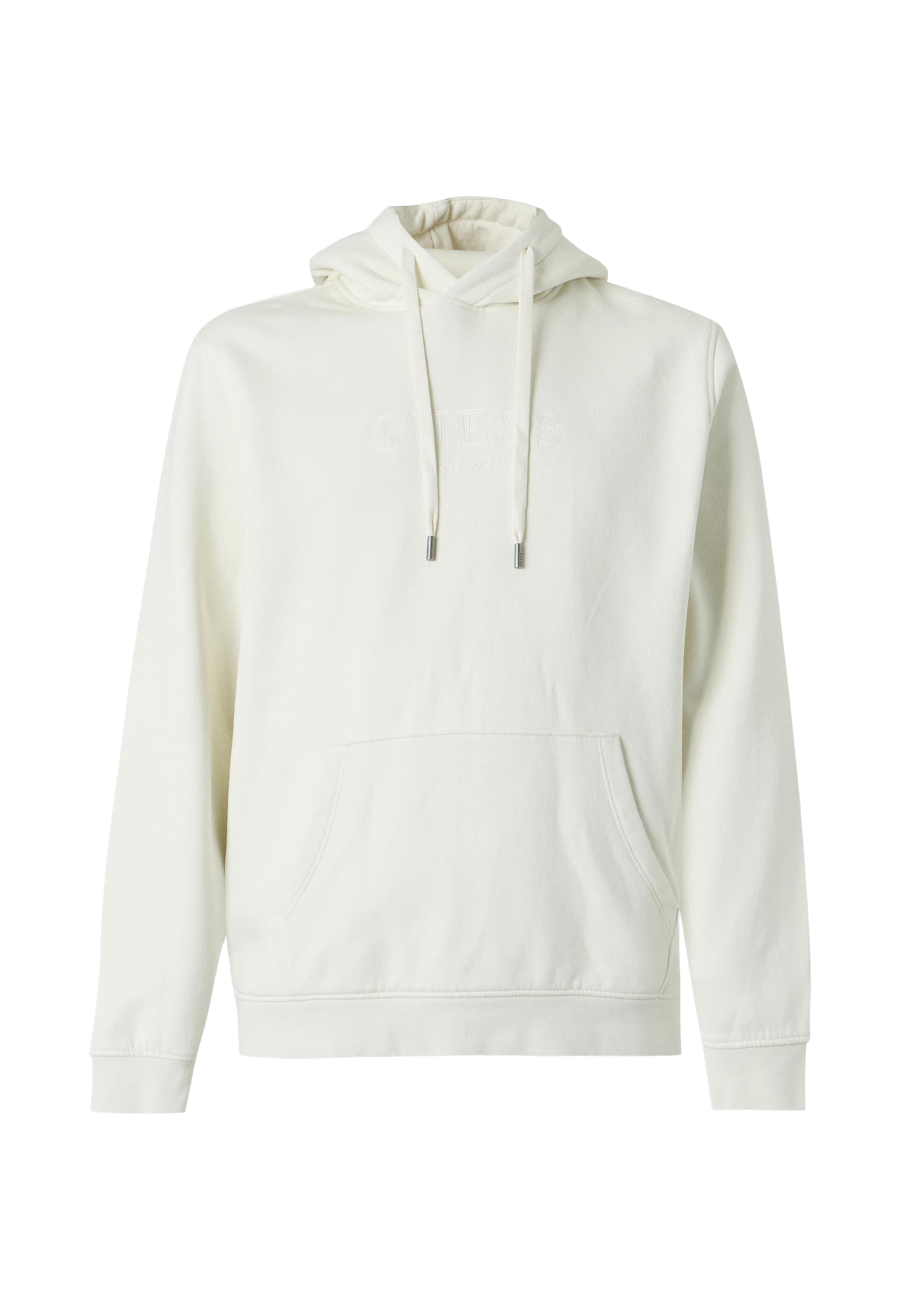 GUESSSweater majica - bijela boja: prednji dio