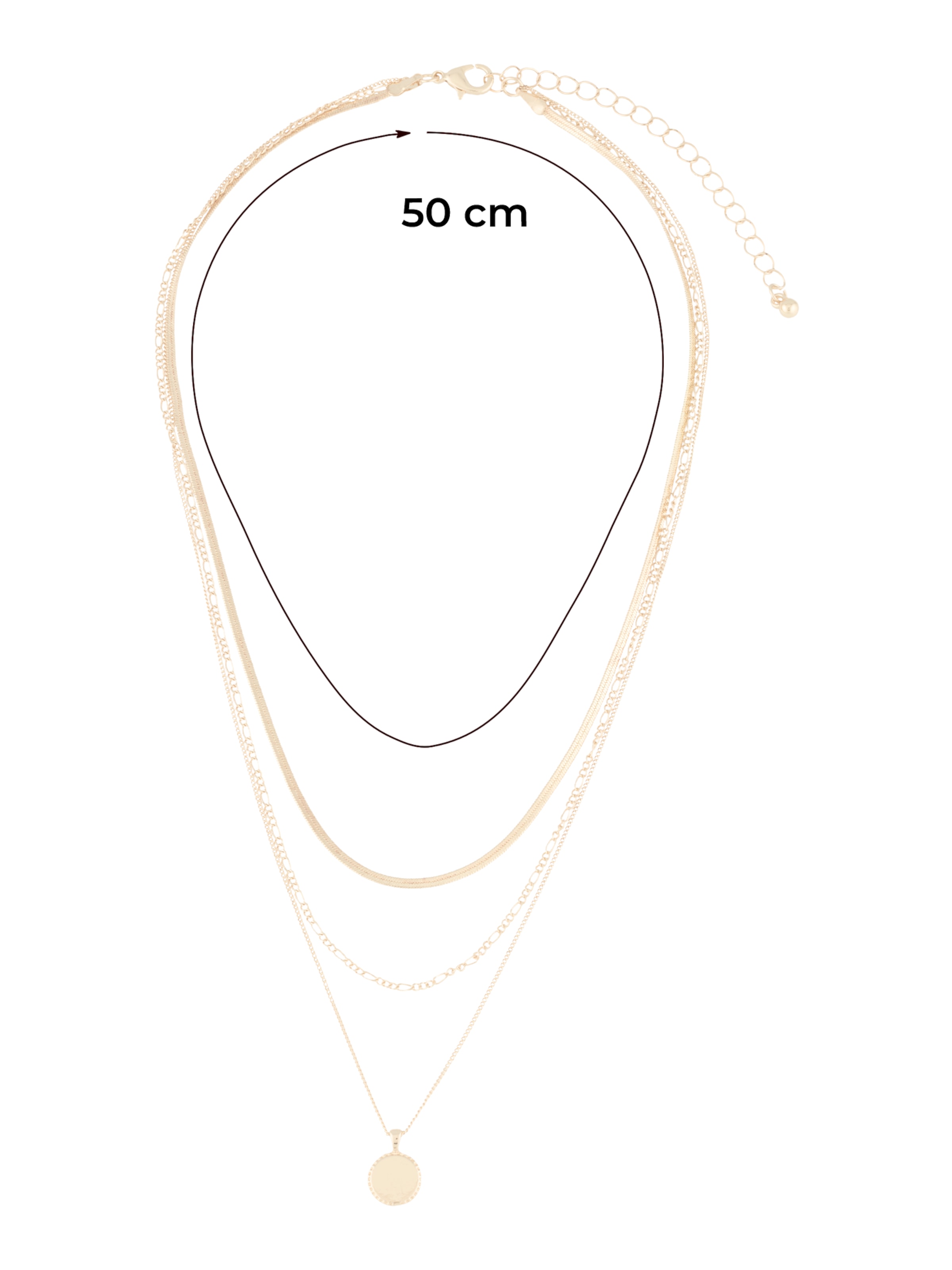 ABOUT YOU Necklace 'Femke' in Gold