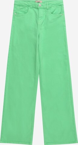 KIDS ONLY Wide leg Broek 'MADISON' in Groen: voorkant