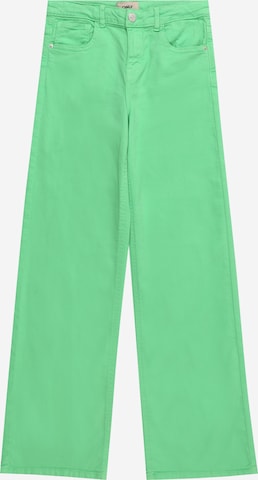 Wide leg Pantaloni 'MADISON' de la KIDS ONLY pe verde: față